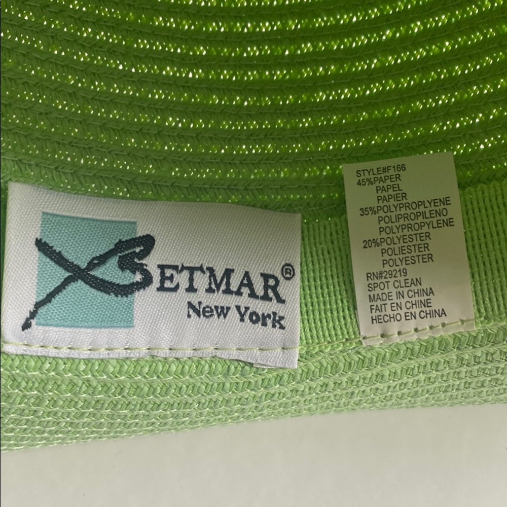 Betmar Light Green Women's Paper Curled Edge Sun Hat - Picture 3 of 9